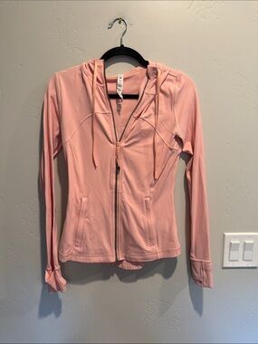 lululemon athletica pastel pink hooded zip jacket